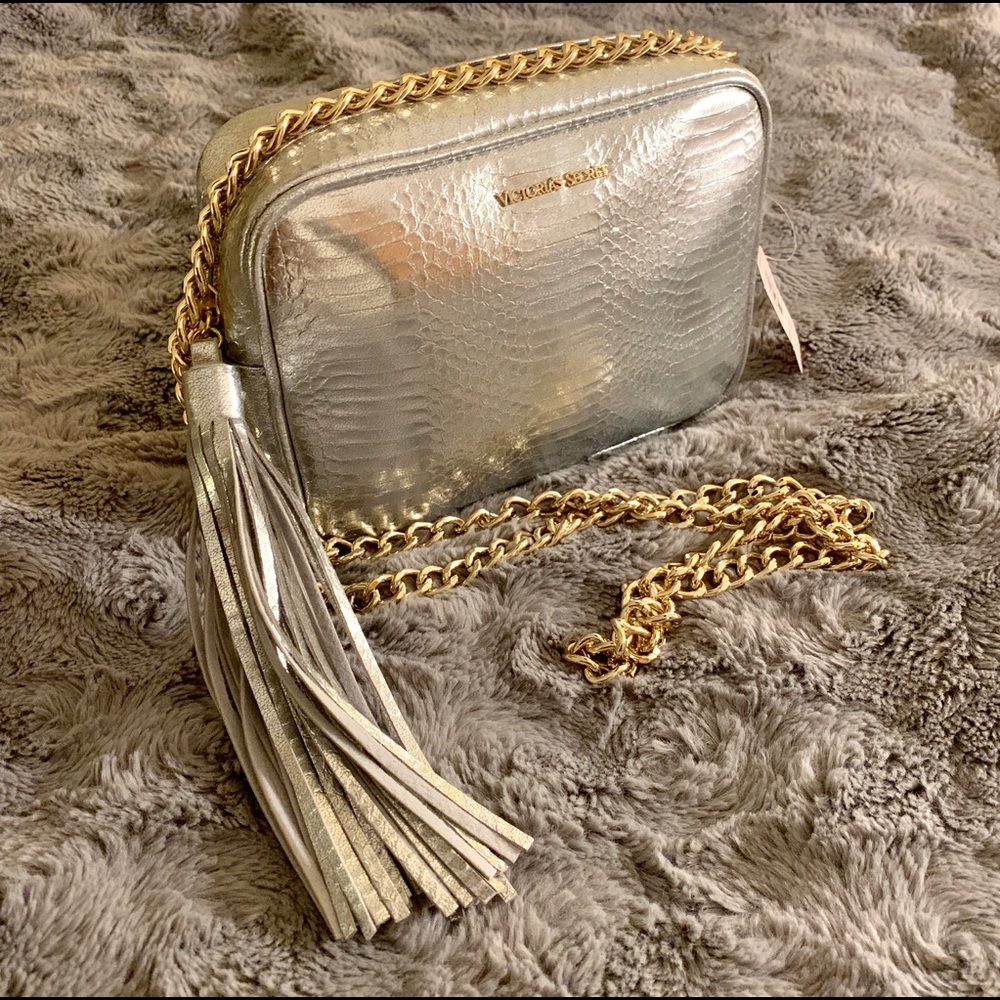 COPY - COPY - Victoria Secret Silver Crossbody wi…